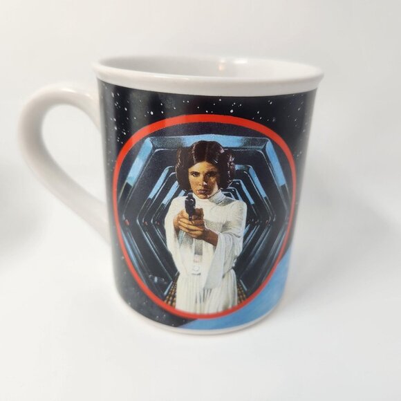 Vintage Star Wars Mugs Hamilton Collection Lucasfilm Ltd 4 Cup Set 1989 - Picture 7 of 8